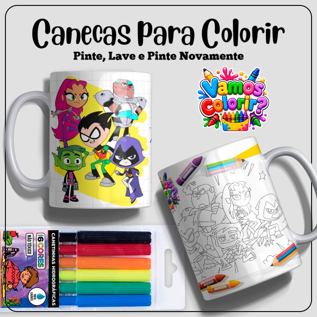 Coleção Dia das Crianças para colorir 2026 - Imagem 9