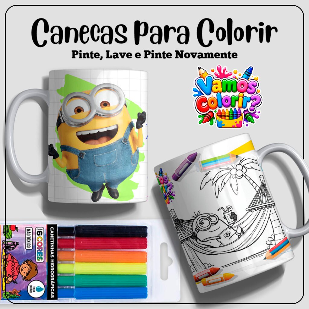 Coleção Dia das Crianças para colorir 2026 - Imagem 11