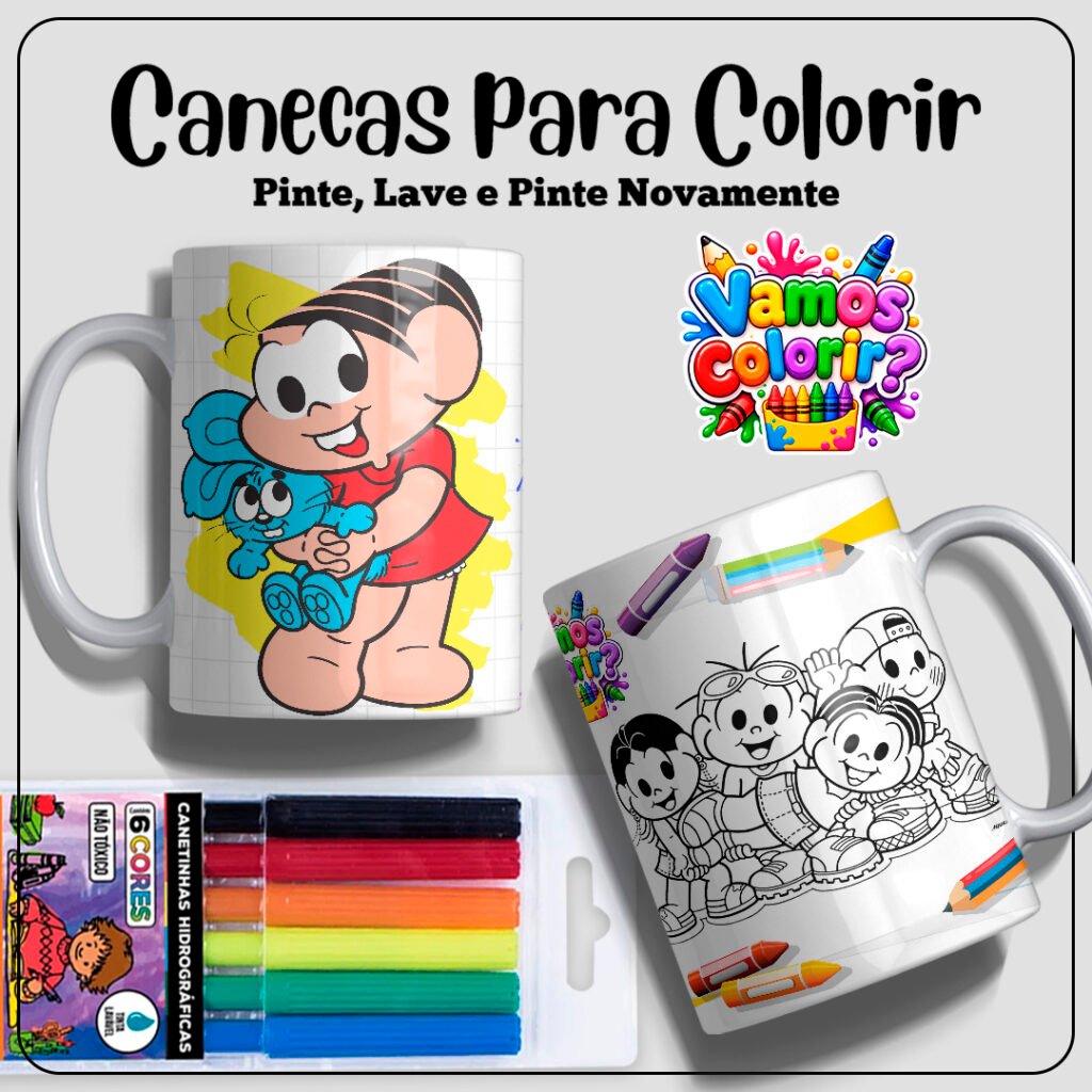 Coleção Dia das Crianças para colorir 2026 - Imagem 13