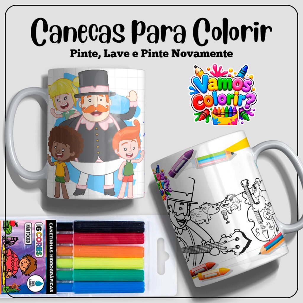 Coleção Dia das Crianças para colorir 2026 - Imagem 14
