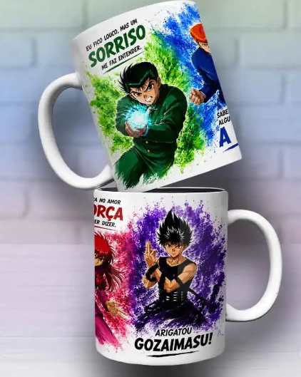 Yuyu Hakusho Eu Fico Louco – Arte Avulsa Caneca