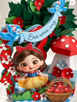 Branca de Neve – Topo de Bolo Cenário