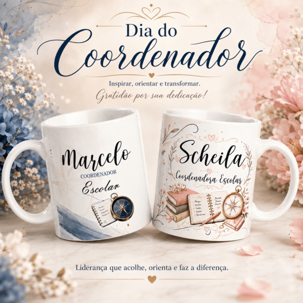 Coordenadores – 2 Artes Avulsa Caneca