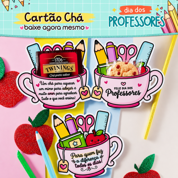 Cartão Chá Dia dos Professores