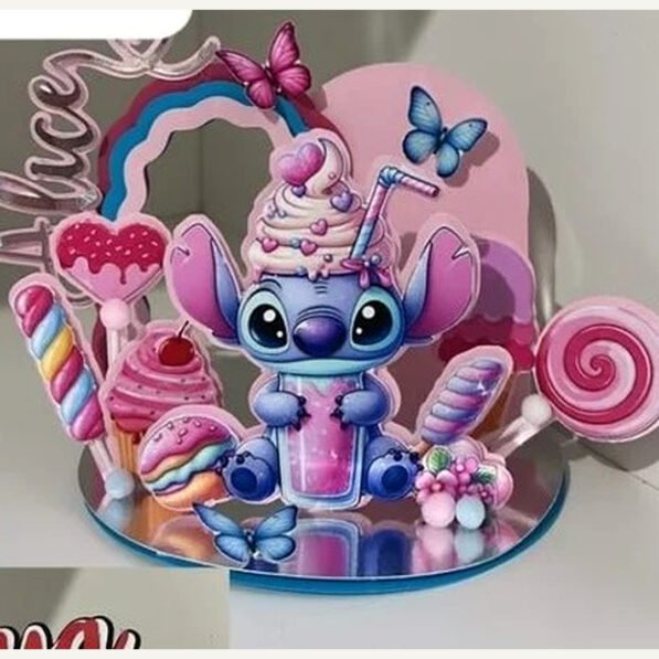 Stitch Confeiteiro – Topo de Bolo Cenário