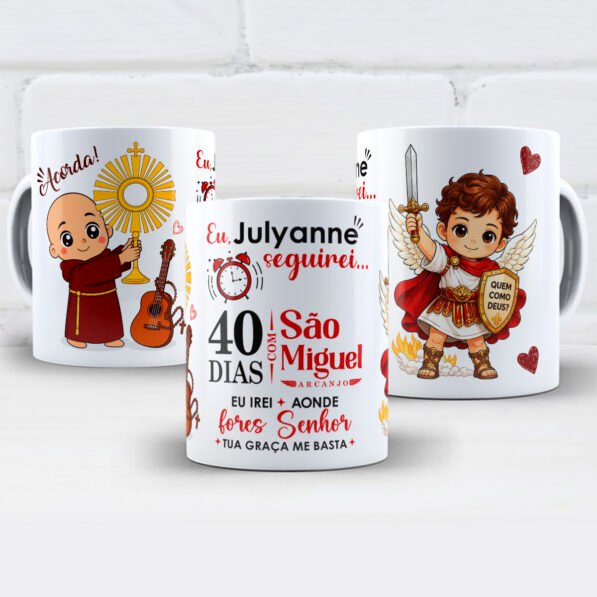 Frei Gilson 40 Dias Com São Miguel Arcanjo – Arte Avulsa Caneca