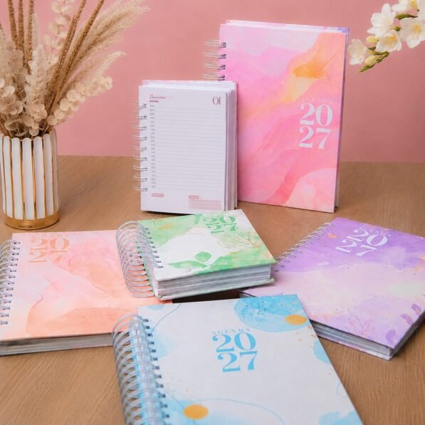 Super Combo Agendas | Datadas 2027 + Permanentes + Capas | 126 miolos Col. Vagalume + 7 Bônus (Amarantto)