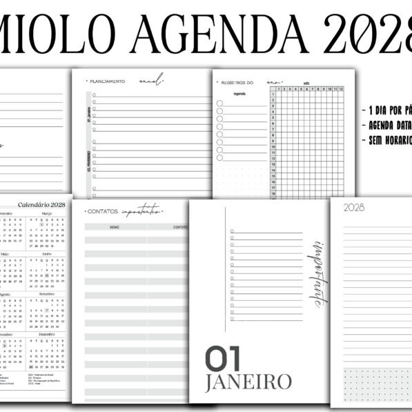Miolo Agenda Datada 2028