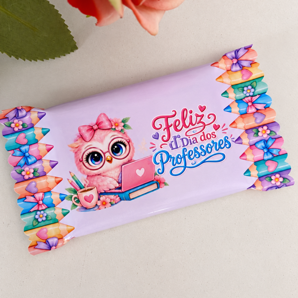 Arte adesivo kit kat dia dos professores