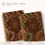 Kit Tropical - Capas + Divisórias (Molde da Lê)