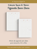 Agenda Sem Data Coleção Laços & Rosas Costura (Perfeito Miolo) - Imagem 3