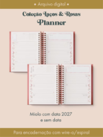 Planner Coleção Laços & Rosas Wire-o (Perfeito Miolo) - Imagem 2