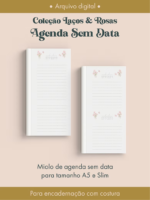 Agenda Sem Data Coleção Laços & Rosas Costura (Perfeito Miolo) - Imagem 4