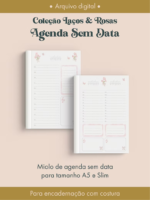 Agenda Sem Data Coleção Laços & Rosas Costura (Perfeito Miolo) - Imagem 5
