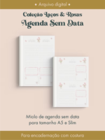 Agenda Sem Data Coleção Laços & Rosas Costura (Perfeito Miolo) - Imagem 6