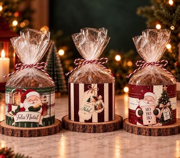 Cinta para Mini Panetone de Natal