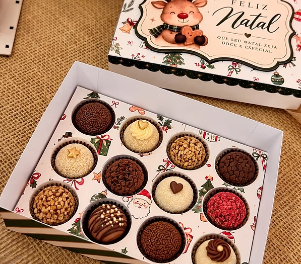 Caixa para 12 doces – Natal