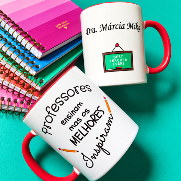 Professores ensinam mas os melhores inspiram – Arte Avulsa Caneca