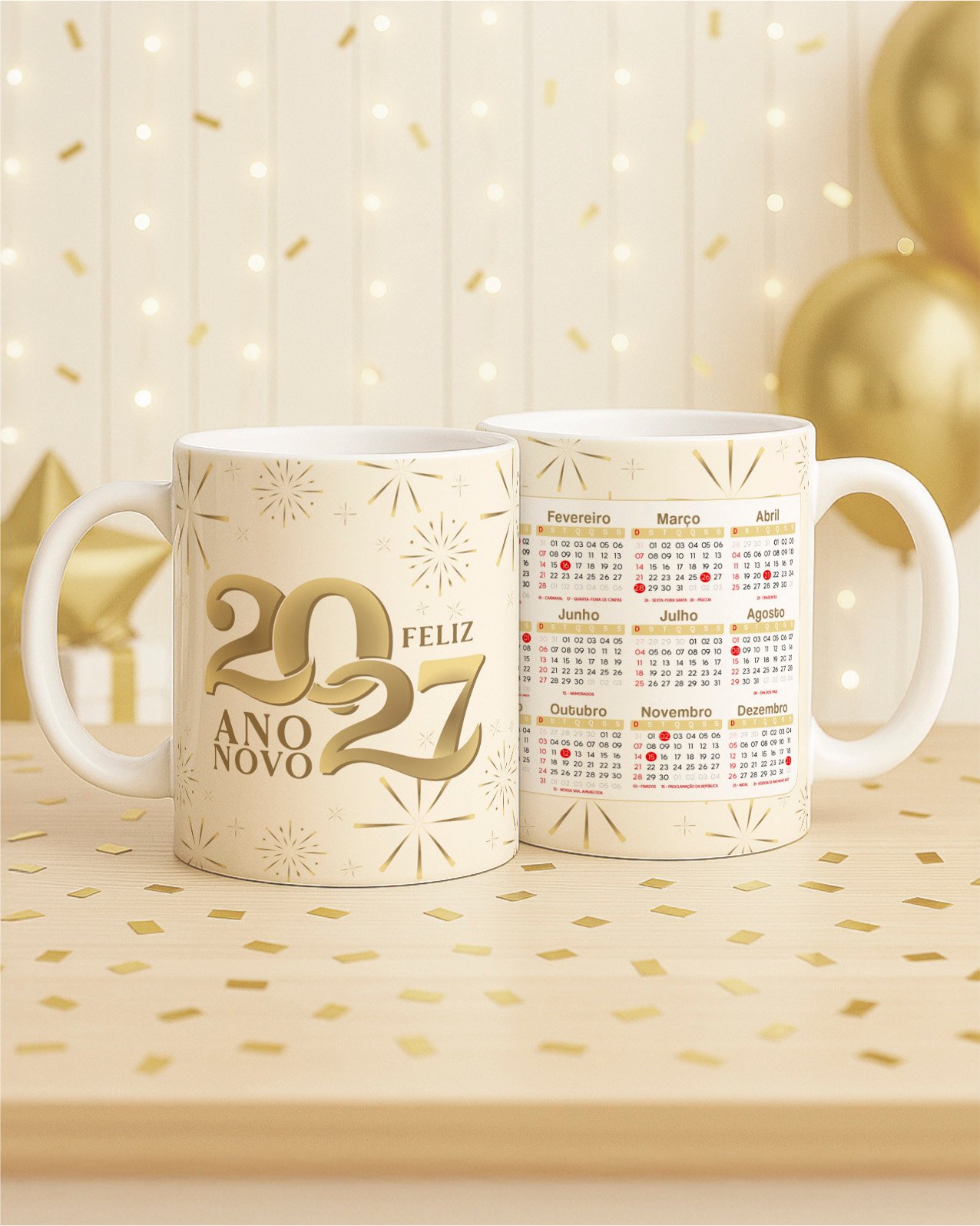 Ano Novo - Calendário 2027 (Artes Canecas) - Imagem 1