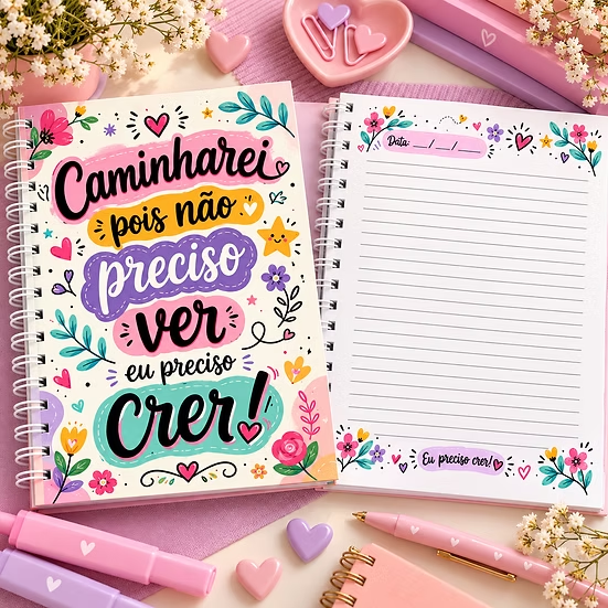 Pack encadernação – Caminharei pois não preciso ver