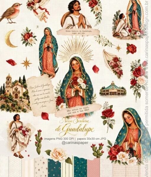Kit Ilustrações Nossa Senhora de Guadalupe 2