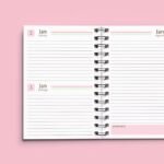 Miolo Agenda DATADA - 1DPP CH/SH - A5 - wire-o/espiral - 6 cores - Imagem 2