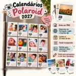 Molduras Calendário Polaroid 2027 (Português, English, Español)