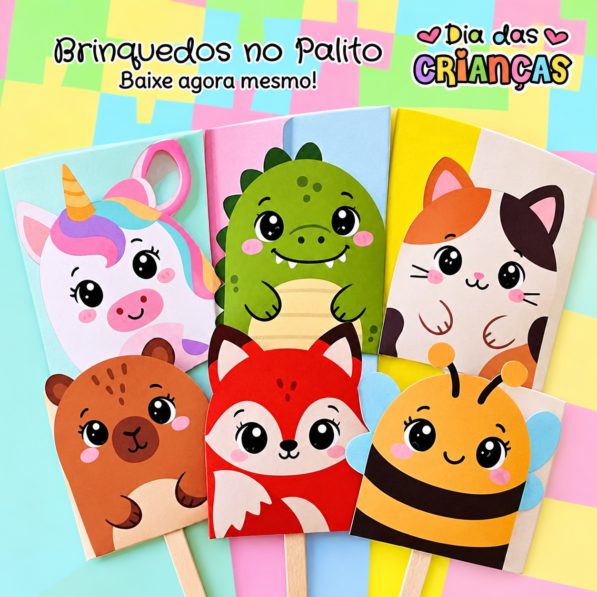 Brinquedos no Palito Dia das Crianças