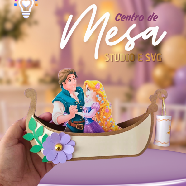 Centro de Mesa Barco Rapunzel