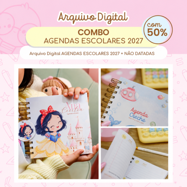 COMBO Agendas Escolares 2027 (Estúdio G19)