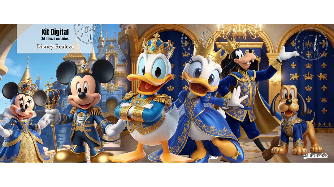 Disney Realeza Azul - Kit Digital - Imagem 1