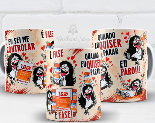 Eu Sei Me Controlar TG Tirzepatida – Arte Avulsa Caneca