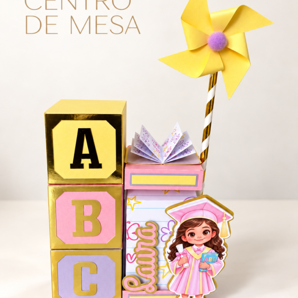 Centro de Mesa ABC Menina