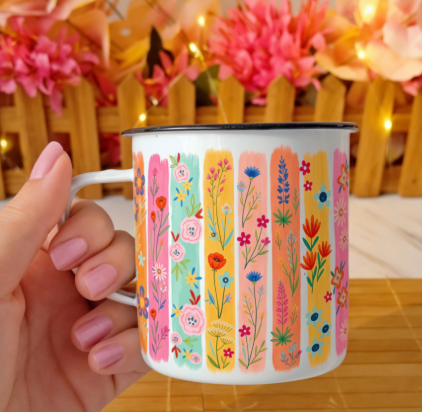 Mini Kit Estampa Floral Jardim Vertical – Arte Avulsa Caneca