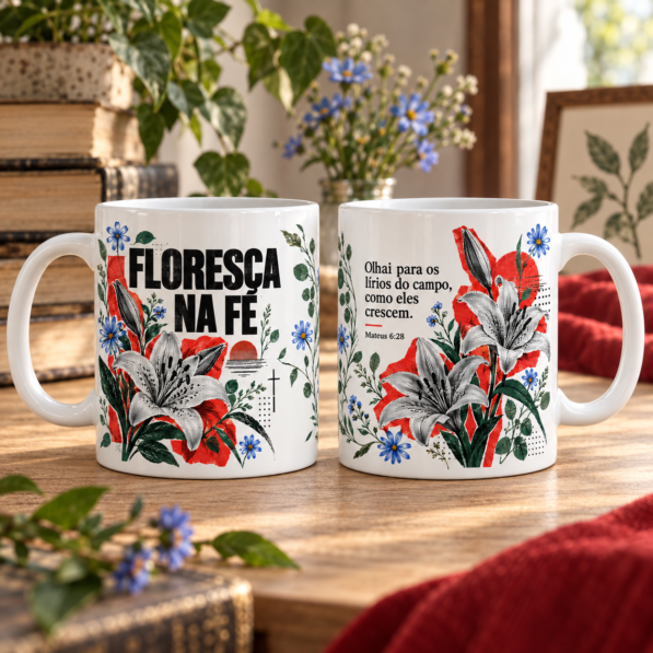 Coleção Floresça na Fé – Artes Canecas