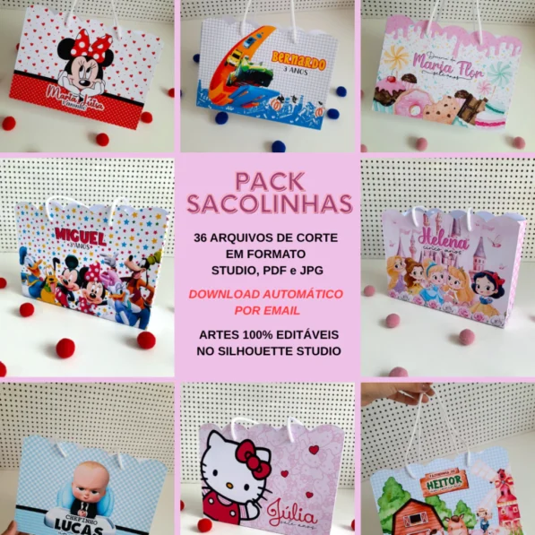 Pack Sacolinhas Temáticas