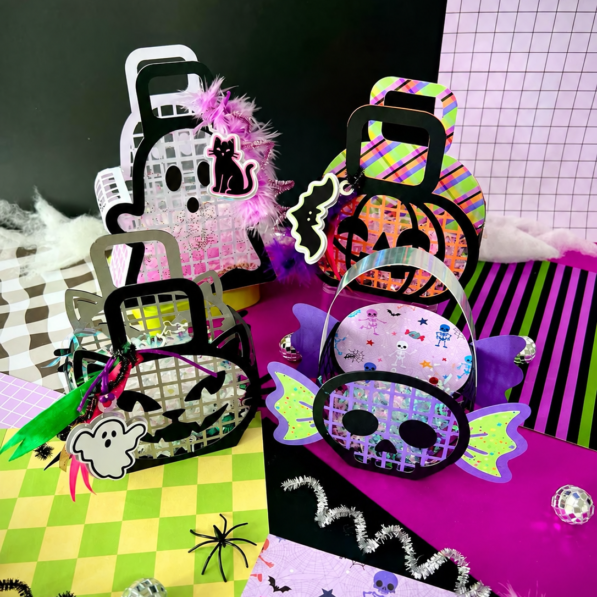 Cestas de Halloween + Papeis (Espanhol)