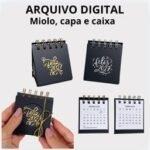 Mini calendário 2027 Preto - Ano Novo