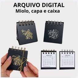Mini calendário 2027 Preto – Ano Novo