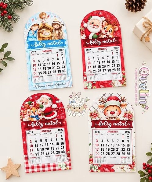 Porta Mini Calendário – Natal