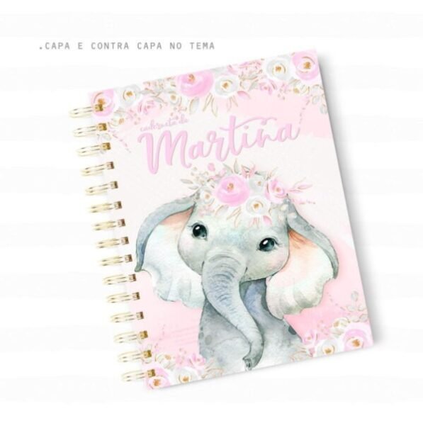 Elefante Menina Aquarela – Caderneta