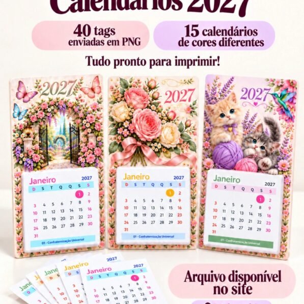 Tags e Calendários 2027