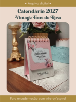 Calendário 2027 - Vintage Tons de Rosa (Perfeito Miolo) - Imagem 2