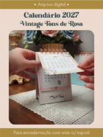 Calendário 2027 - Vintage Tons de Rosa (Perfeito Miolo)