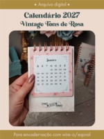 Calendário 2027 - Vintage Tons de Rosa (Perfeito Miolo) - Imagem 3