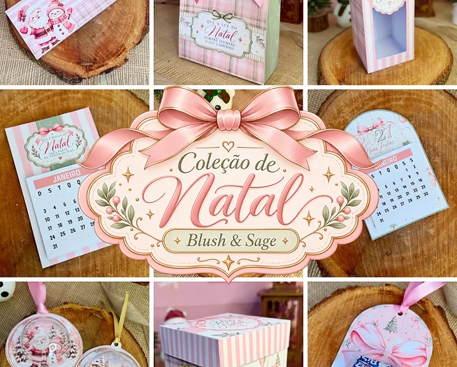 Kit Natal Rosa - Imagem 1