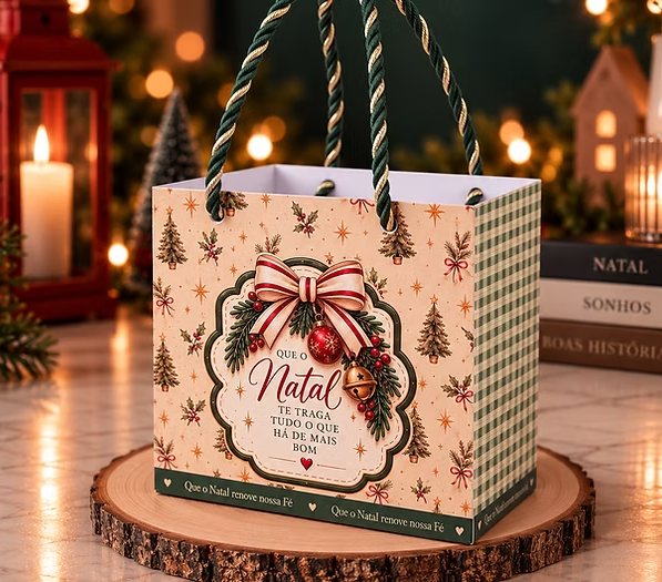 Sacola para Caneca de Natal