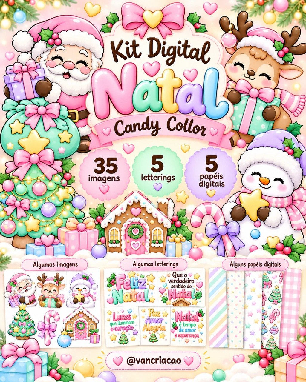 Natal Candy Collor - Kit Digital - Imagem 1