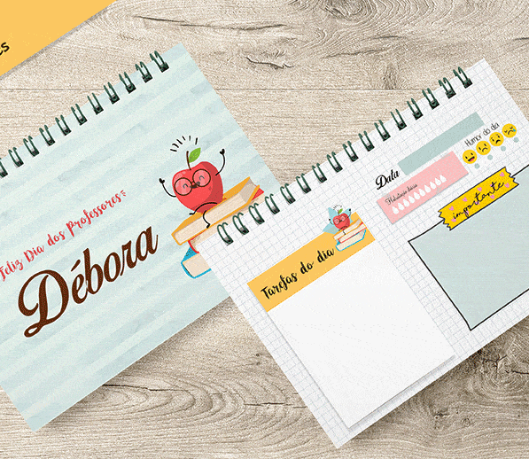 Mini Planner Dia dos Professores (Bicho Papel)