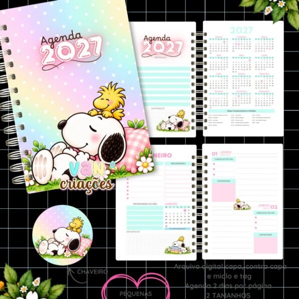 Agenda 2027 A6 e Slim – Snoopy